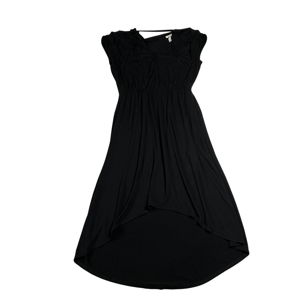 NEW Soma Sleeveless V-Neck Shirred Bodice Midi Dress Size XS Comfort Minimalist